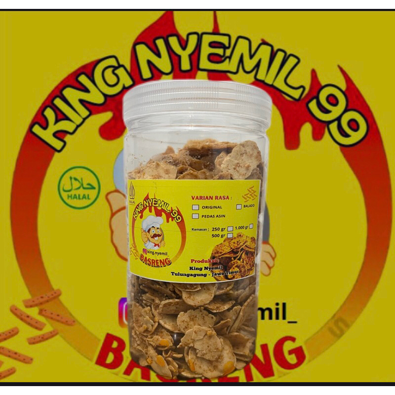 

Basreng Pedas Ayam bawang Toples 1000ml