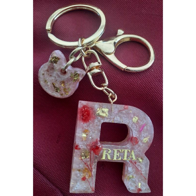 gantungan kunci lucu resin custom nama/resin keychain /ganci lucu/ganci resin