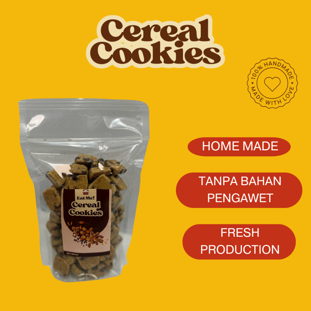 

Nycyta Home Cereal Cookies Premium Kue Kering Crunchy & Lumer Ukuran 240 Gr Snack Kekinian