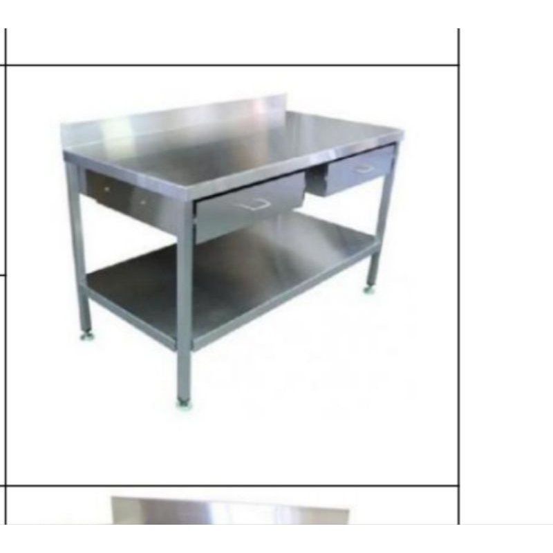 Meja Kerja Stainless Steel 304/1000