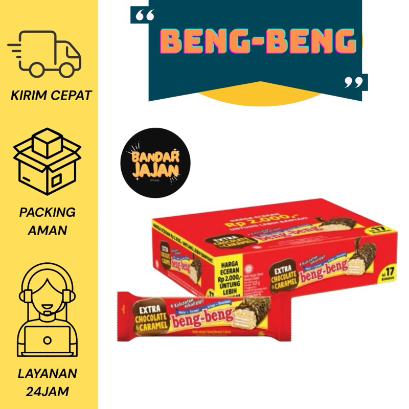 

BENG BENG REGULAR 1 PACK ISI 17 PCS – Wafer Cokelat Renyah
