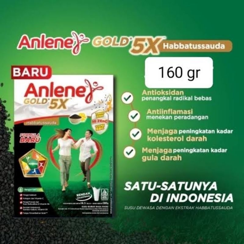 

Anlene Habbatusauda Gold 5X Susu Dewasa 160 gram