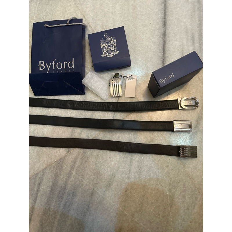 Byford london leather belt SET