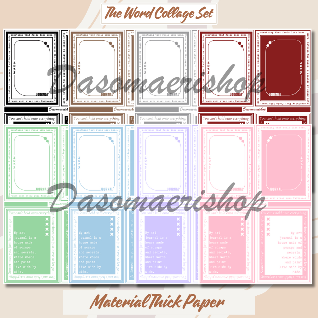 

Deco Paper Aesthetic The Word Collage Set 8 Pcs Kertas Dekorasi Journaling Scrapbook Handmade by Dasomaerishop
