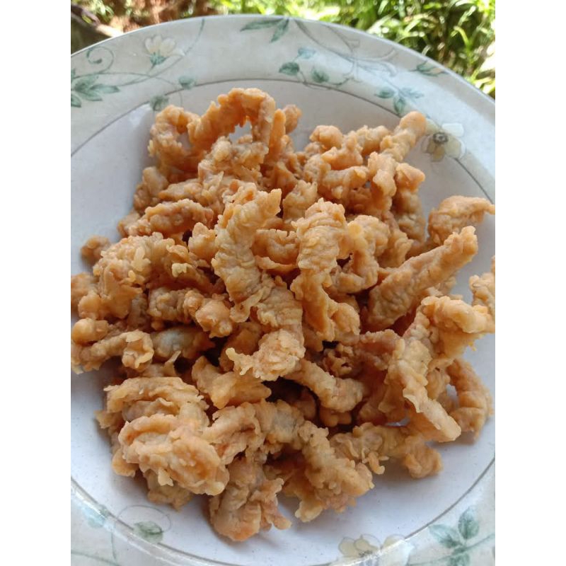 

KRIPIK USUS ORIGINAL 250 GRAM/ASIN GURIH/PEDAS DAUN JERU