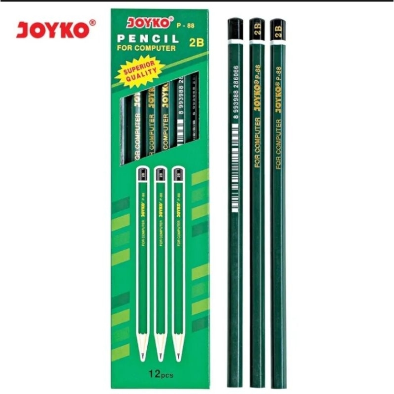

(PROMO) PENSIL JOYCO - 2B HITAM FOR COMPUTER 1 PACK ISI 12 PCS/ALAT TULIS SEKOLAH