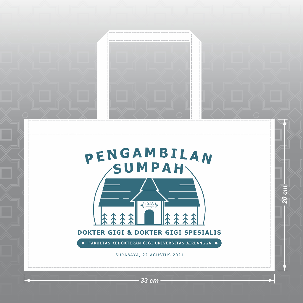 

Spunbond Bag Custom Uk. 32cm x 22cm x 20cm Plus Sablon Custom