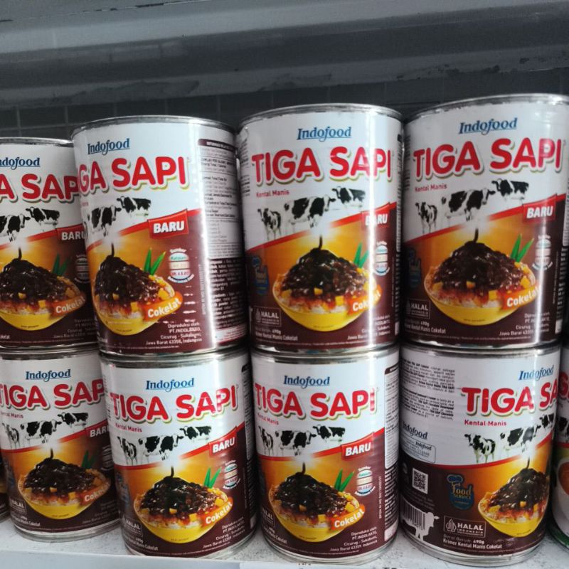 Tiga Sapi Kaleng Coklat - 490gr