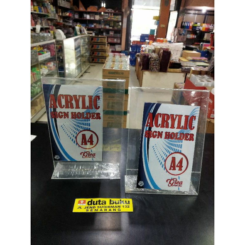 

Acrylic / Akrilik Sign Holder Tempat Brosur / Display Menu Ukuran A4