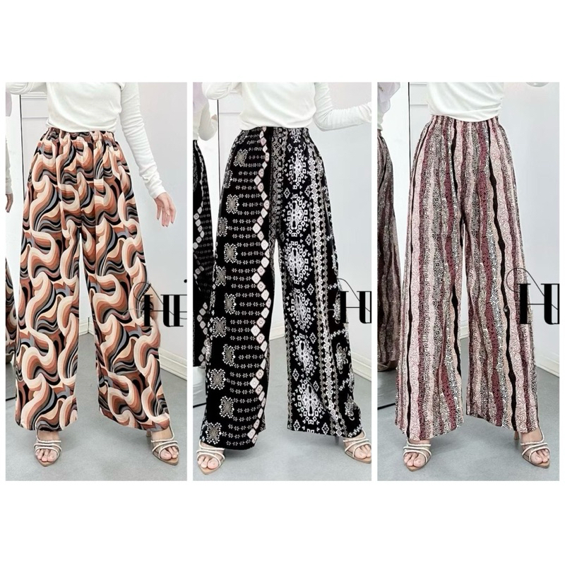 Celana Kulot Rayon Premium // Kulot  Hommy Panjang Wanita // Celana Kulot panjang motif terbaru Jumb