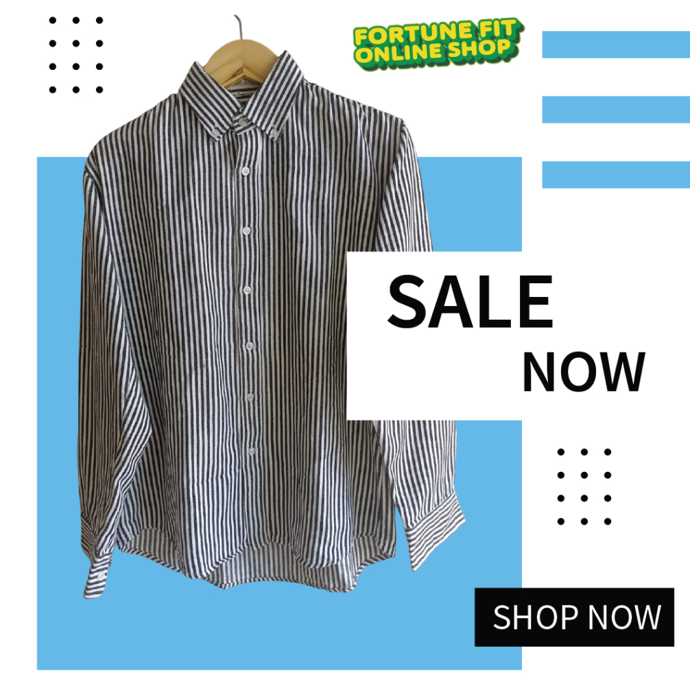 Kemeja Pria Kemeja Pria Branded Kemeja Garis Garis Pria