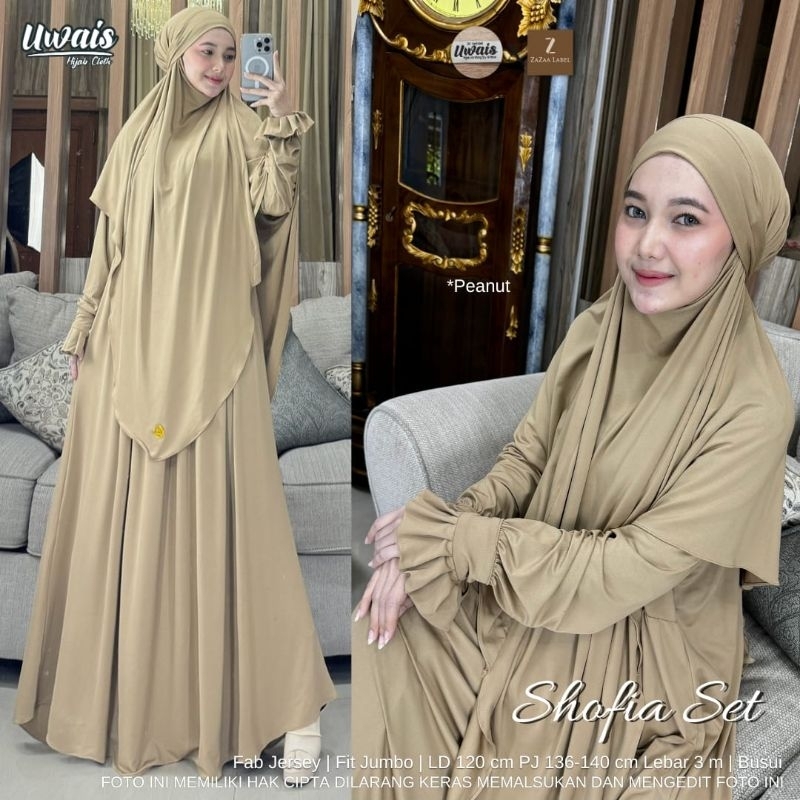 Shofiya set  gamis syari ori UWAIS