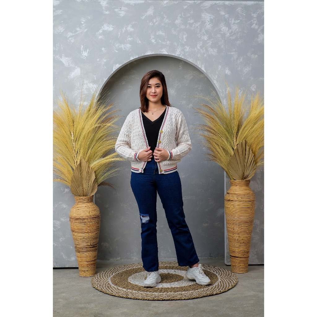 Slover - Hana Cardigan - Korean Knit Cardigan - Rajut Premium