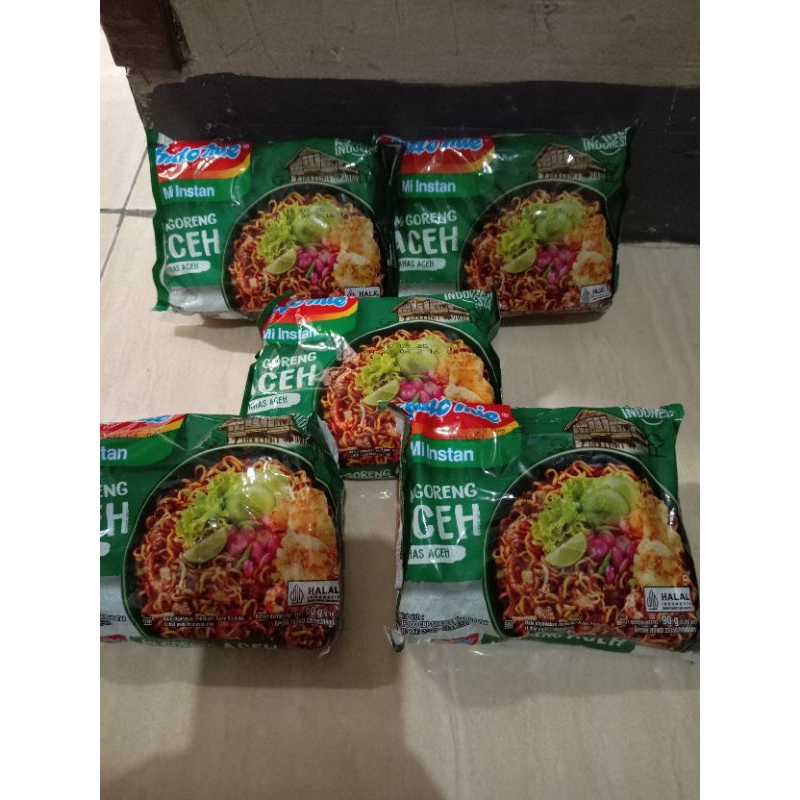 

Indomie goreng Aceh pedas mi instan dapat 5pcs
