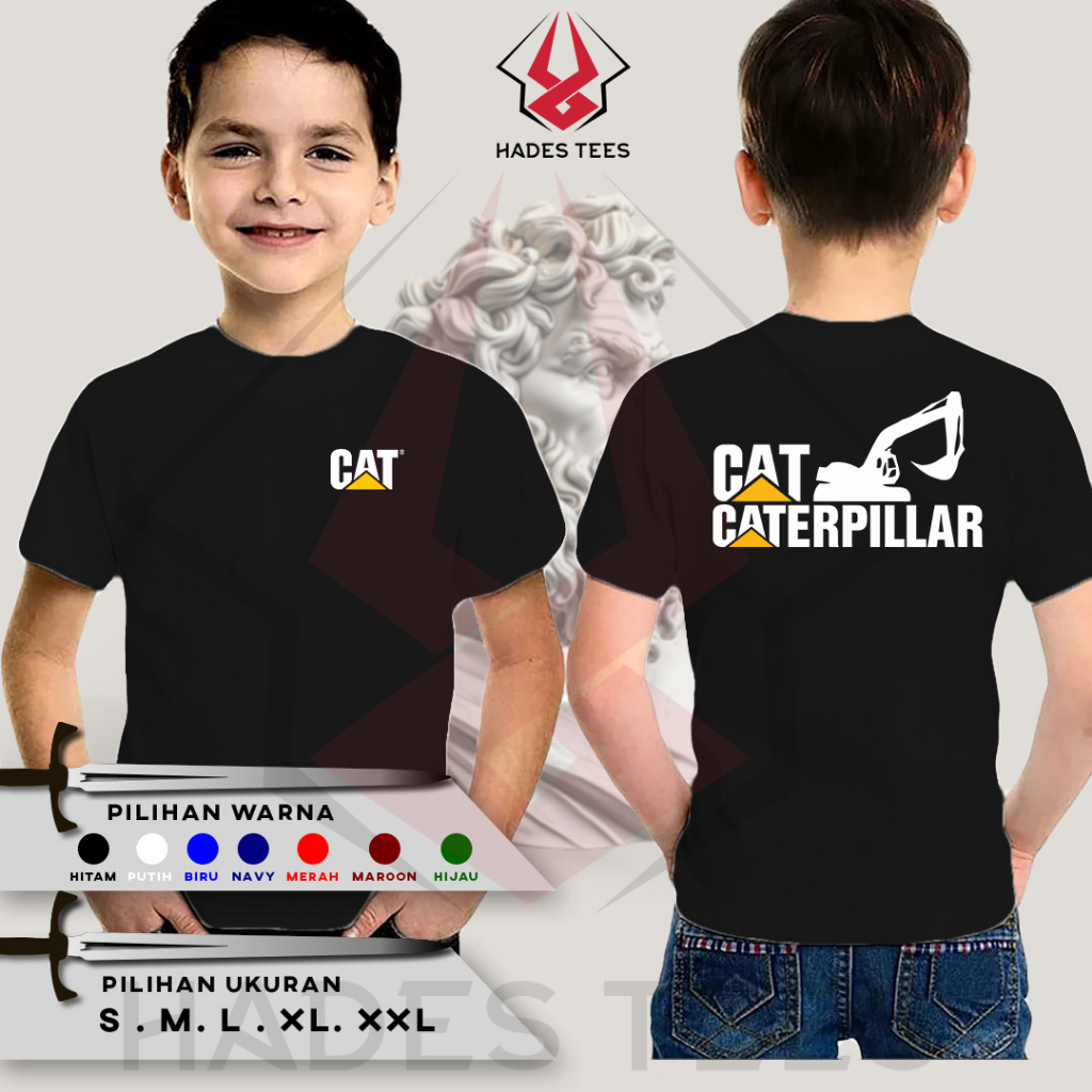 Kaos Baju ANAK CAT Caterpillar Kaos Distro Perusahaan Alat Berat