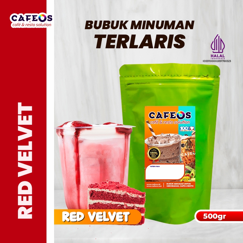 

CAFEOS Bubuk Minuman Kekinian Aneka Rasa Red Velvet Kemasan 500 gram