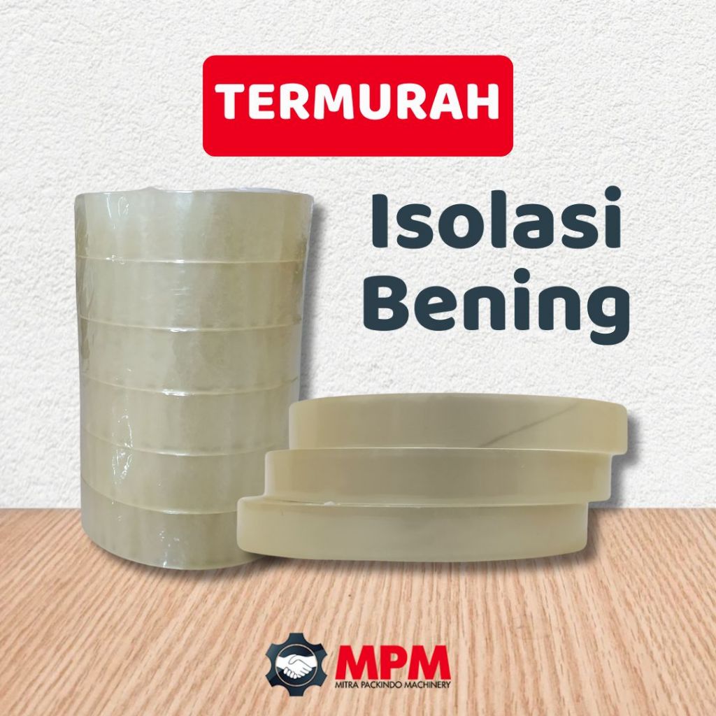 

PARTAI BESAR Isolasi Bening 12mm*75yard dan 24mm*75yard Lakban / Solatip Super Clear 72 yard / Isolasi Atk Clear Transparan