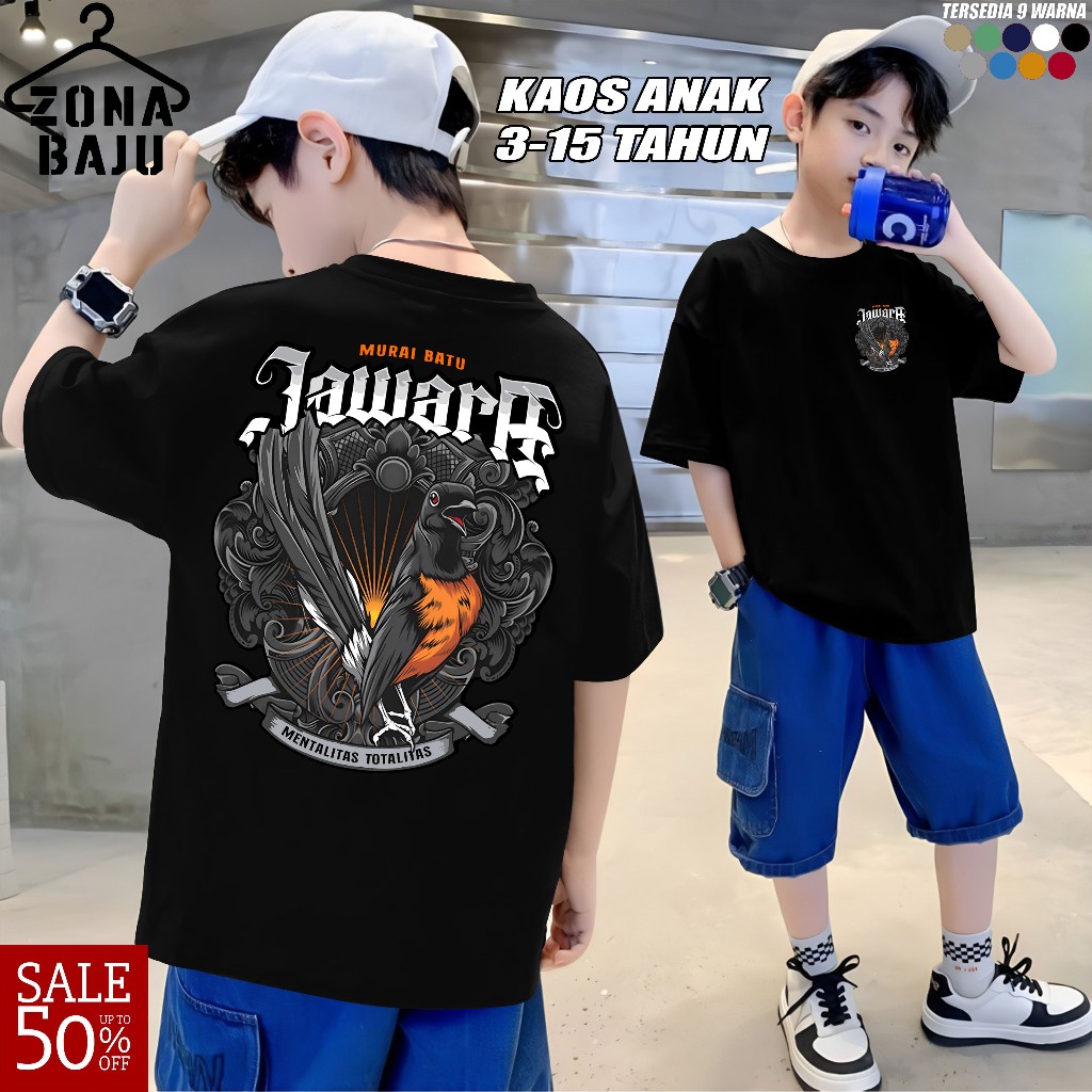 KAOS ANAK MURAI BATU JAWARA/KAOS TSHIRT NEW DESAIN PECINTA MURAI BATU/Baju Murai Murah/Kaos Murah