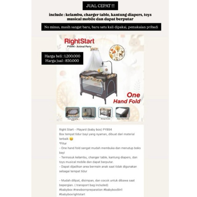 PRELOVED! TURUN HARGA BOX BAYI START RIGHT (baca deskripsi)