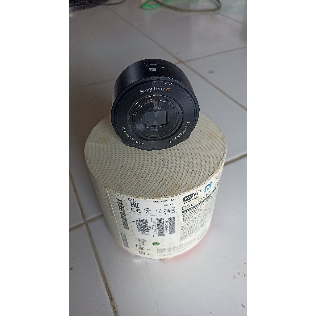 Kamera Sony DSC QX10 warna hitam normal fullset
