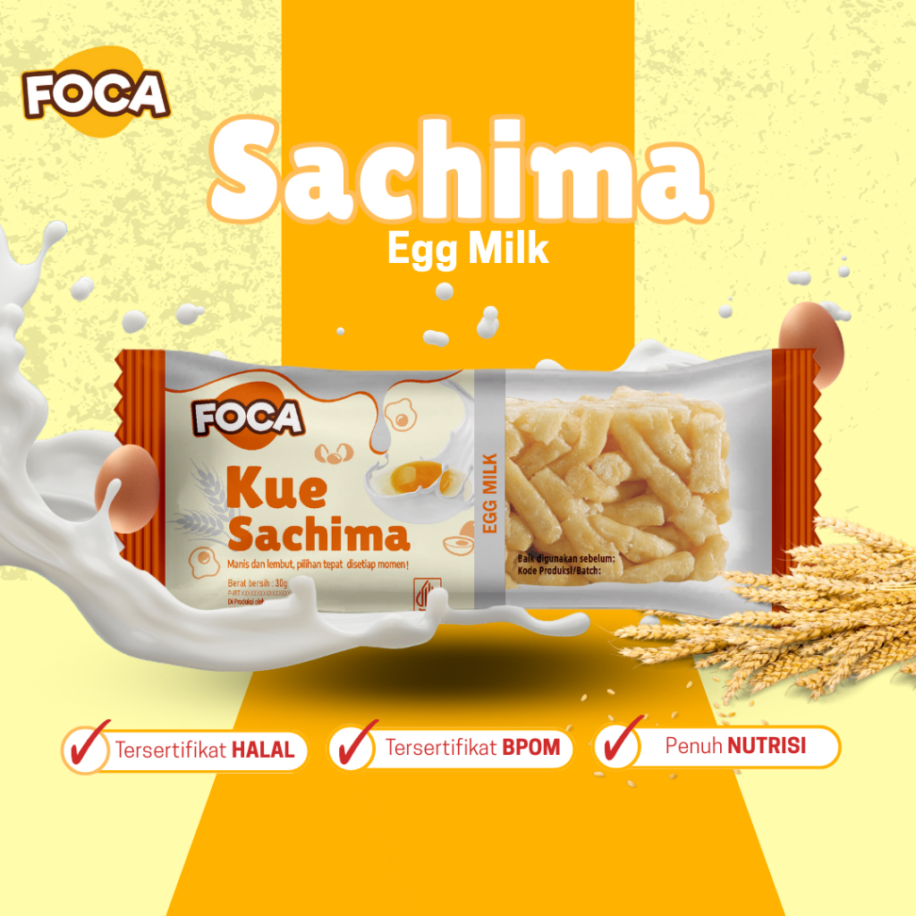 

FOCA Sachima Kue Lembut All Variant - 30gr x10 Pcs