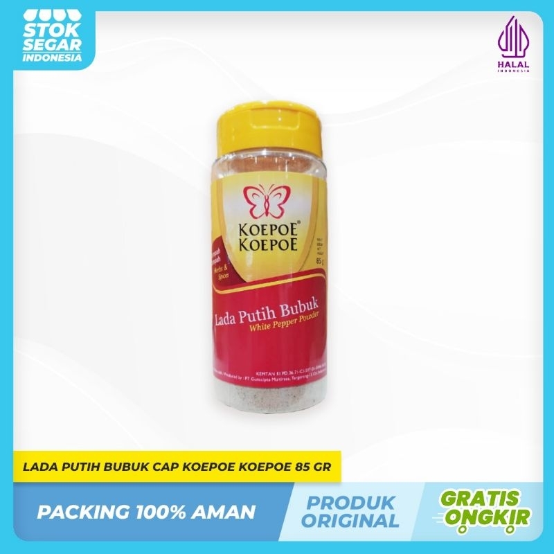 

Lada Putih Bubuk Cap Koepoe Koepoe 85gr