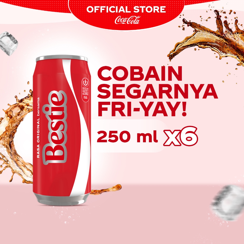 

Coca-Cola Original - Minuman Soda Rasa Kola - Kaleng 250ml - x6 Pcs