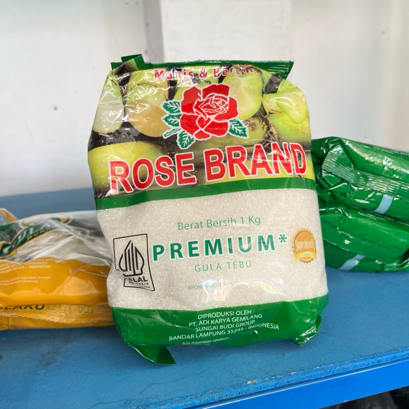 

Gula pasir paket / Gula rose brand hijau 1kg