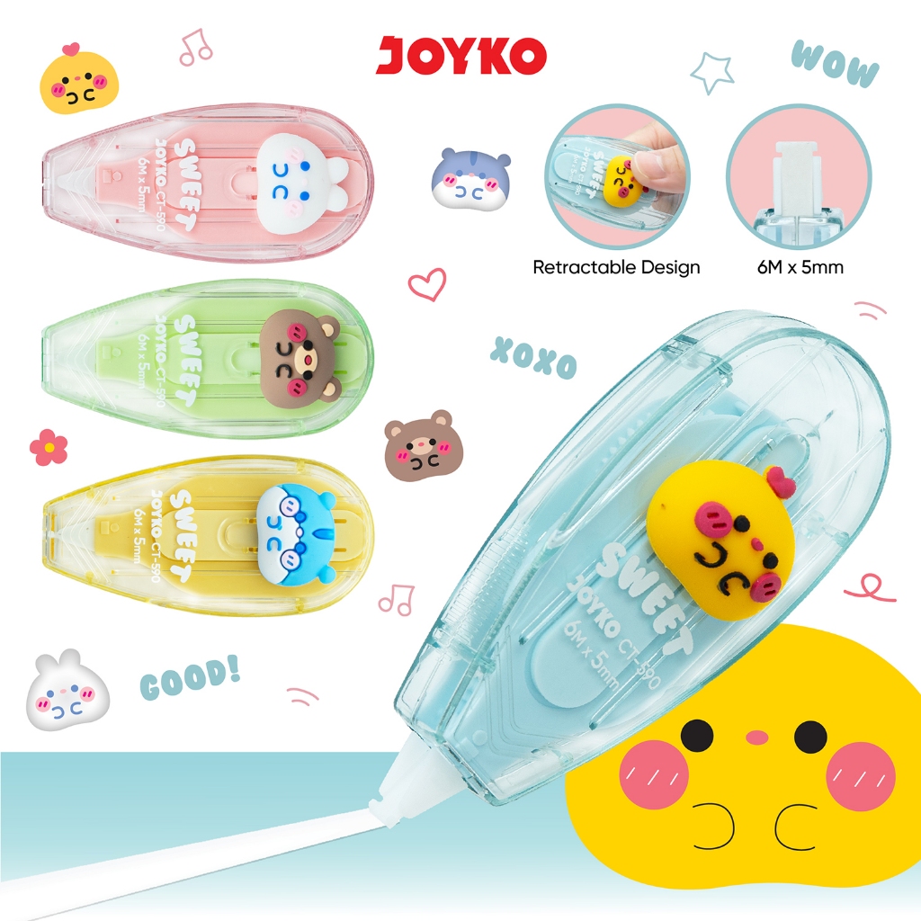 

Pita Koreksi Correction Tape Joyko CT-590 Sweet