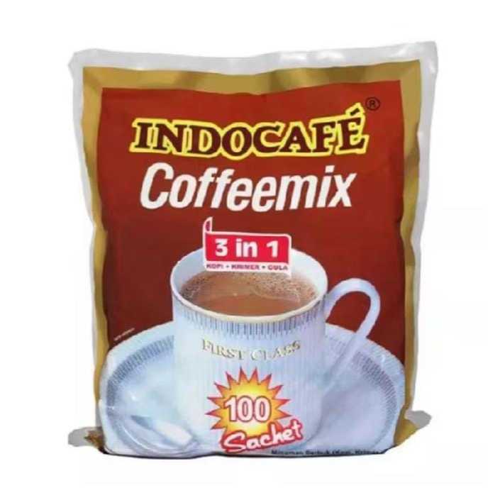 

Indocafe Coffe Mix 1 Pak ( 1 bag x 100 sachet x 20gr ) / Kopi Indocafe Coffemix 3 in 1 100 sachet