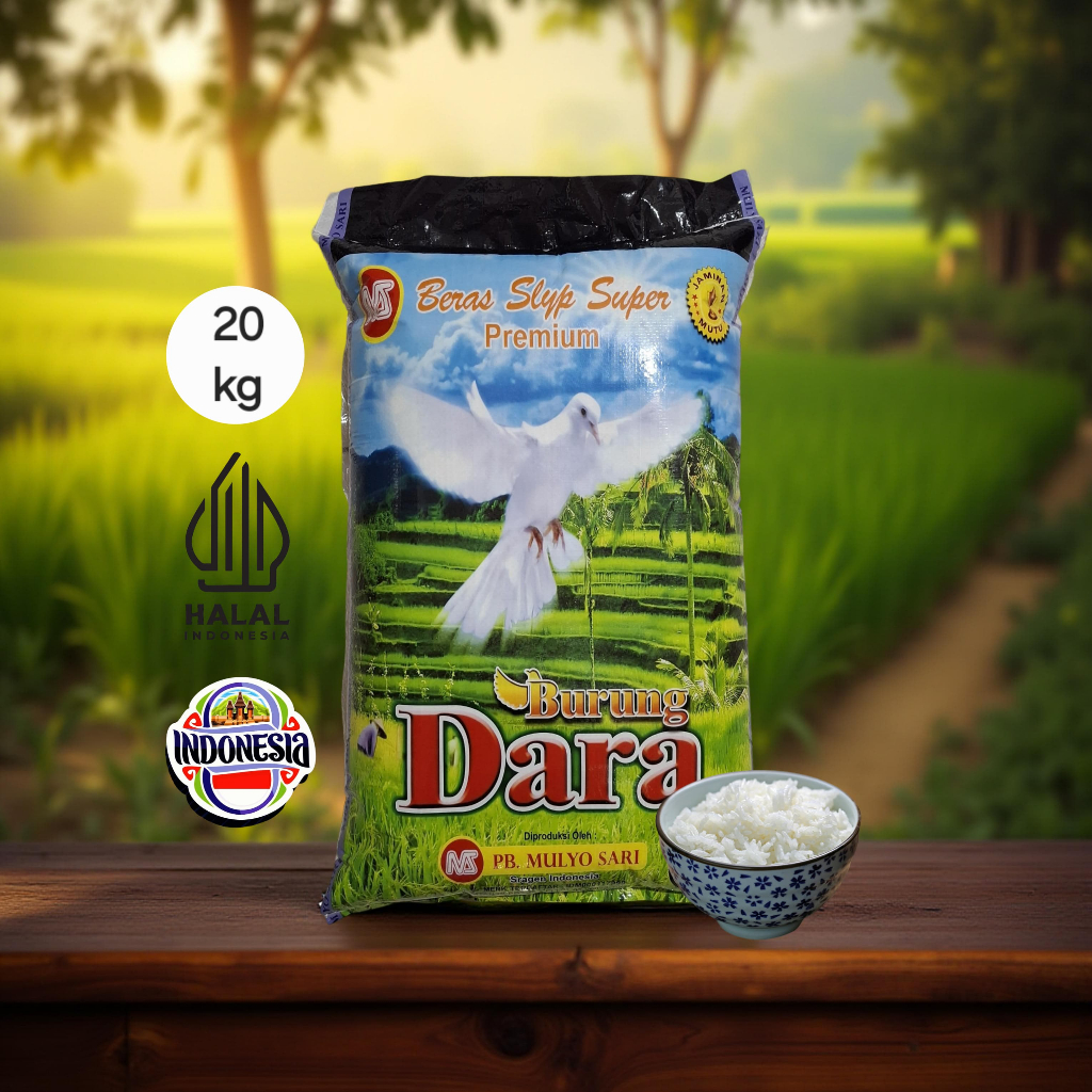

BERAS SLYP SUPER CAP BURUNG DARA 20KG