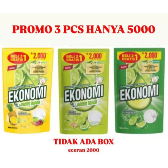 EKONOMI SABUN CUCI PIRING 122ML X 3 PCS / PROMO RP 5000 DAPAT 3 PCS
