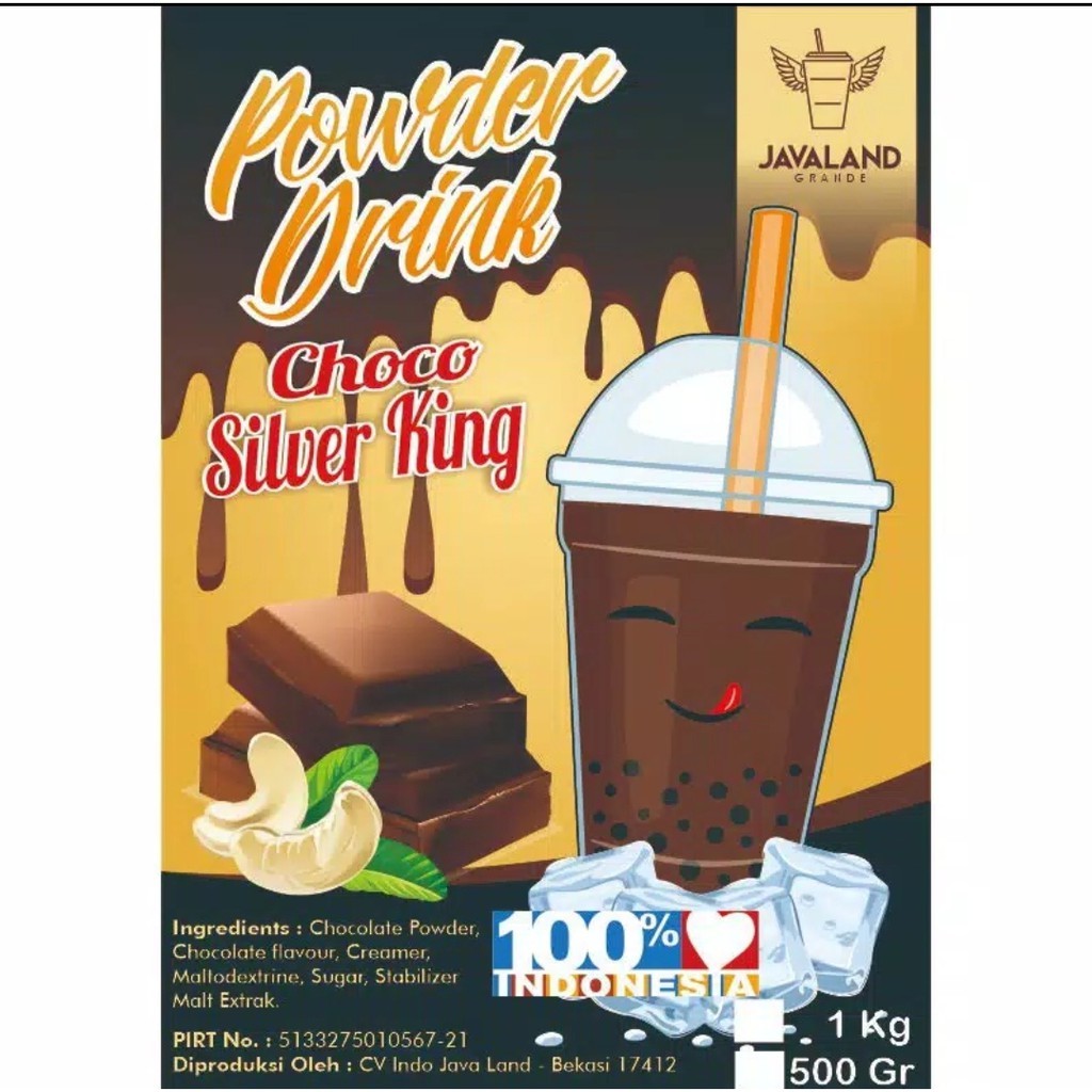 

Javaland Bubuk Minuman Super Plain Choco Silver King Kemasan Repack 250 Gram