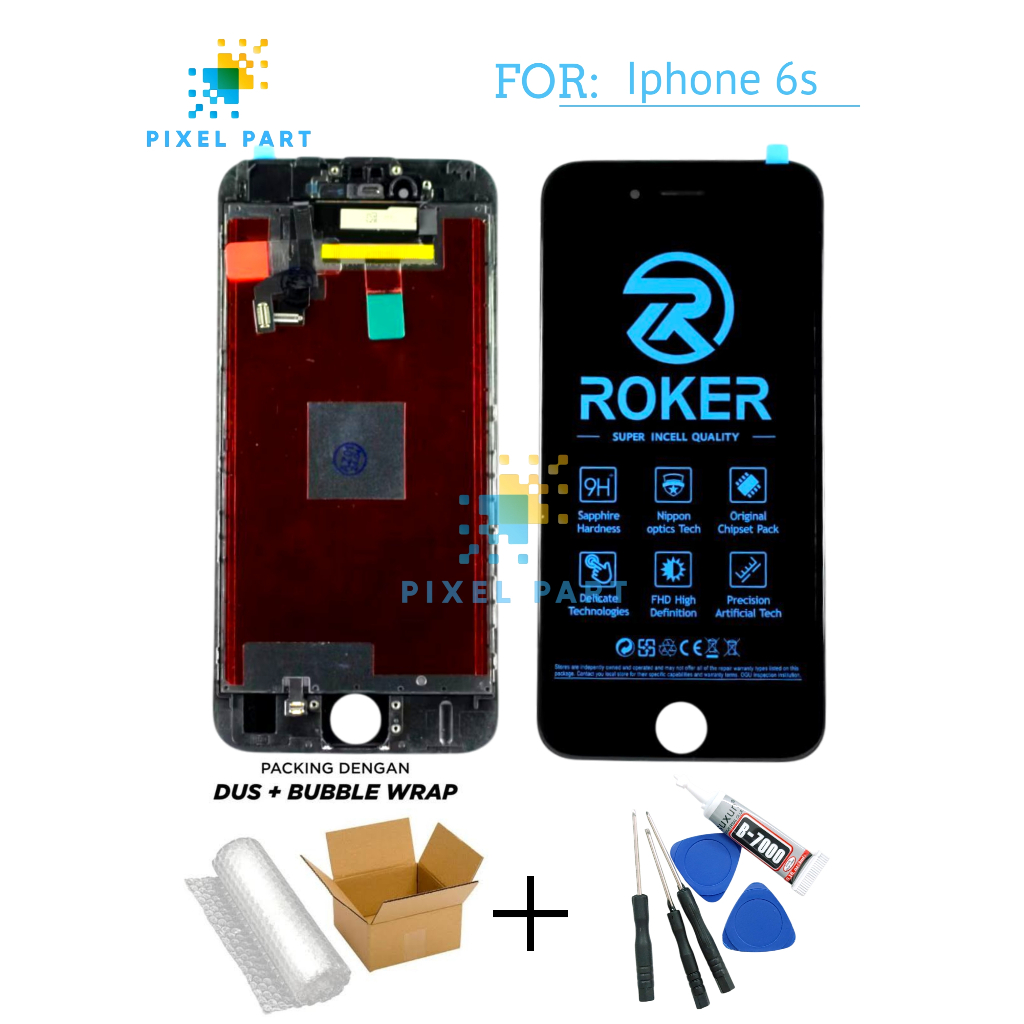 ROKER - Lcd Untuk Iphone 6s Oem 100% Original Fullset Cash On Delivery COD