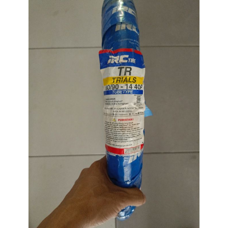 BAN LUAR MERK IRC 80/90 RING 14 TUBETYPE TRAIL (TR) BEAT, VARIO, MIO, GENIO, FINO, XEON