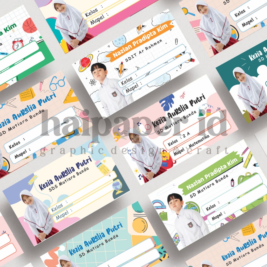 

Stiker Label Nama Buku Sekolah Custom Bisa Pakai Foto dan Tambah Nama Pribadi