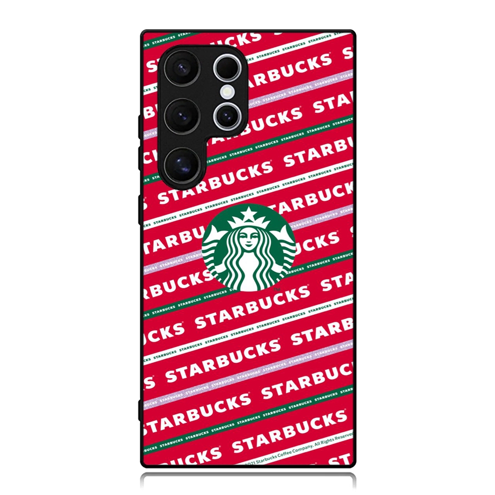 Phone Case Samsung S25 S24 S23 S22 S21 S20 S10 Ultra Plus Fe Custom STARBUCKS Stripe