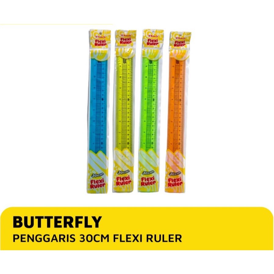 

Butterfly Penggaris Fleksibel Presisi 30 Cm Original (1 PCS) / Penggaris Butterfly Flexi Ruler 30 Cm Per Pcs