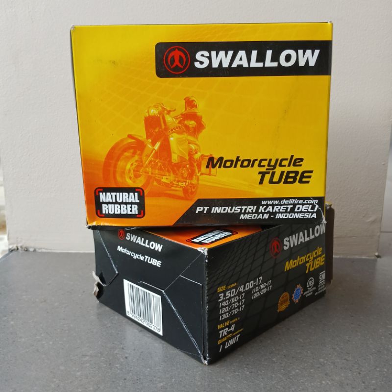 Ban Dalam Motor SWALLOW 350/400-17 Untuk Ban Ukuran (400-17 , 110/80-17 , 120/70-17 , 120/80-17 , 13