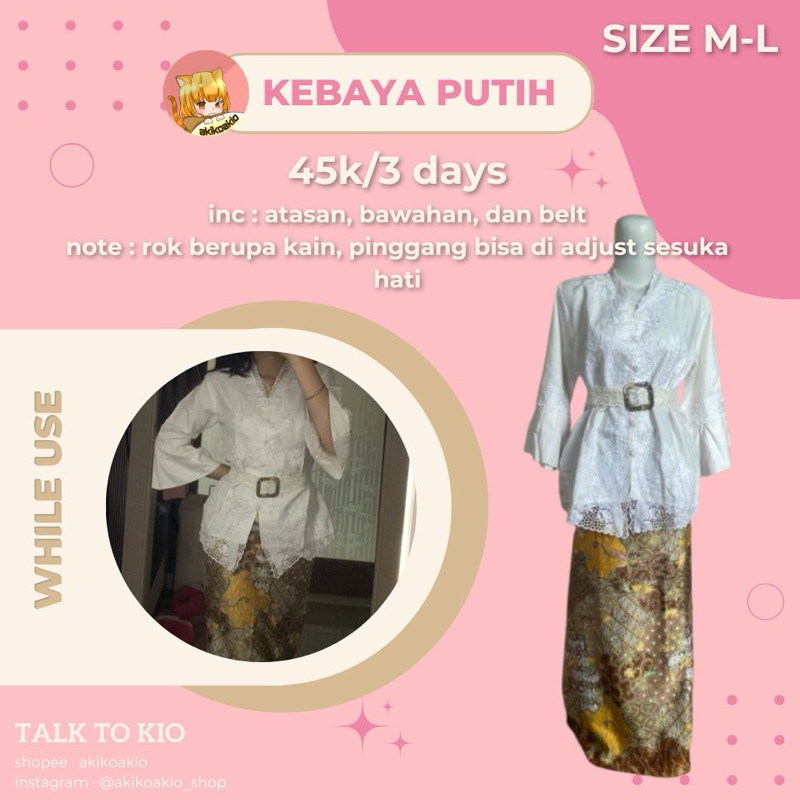 (READY FOR RENT) sewa baju adat kebaya wisuda kartini