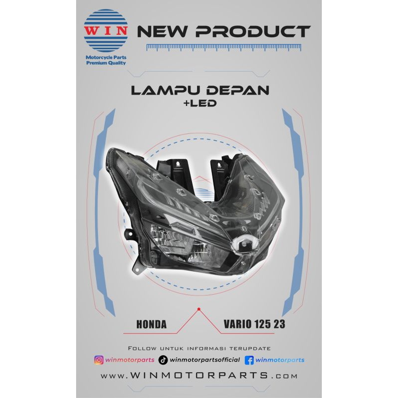 LAMPU DEPAN HONDA VARIO 125/23+ LED