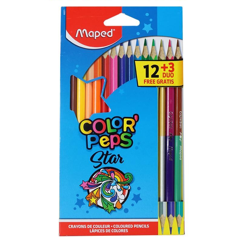 

Gramedia Surabaya - Maped 12 Color Peps Cardboard Box+3 Duo OT 832271