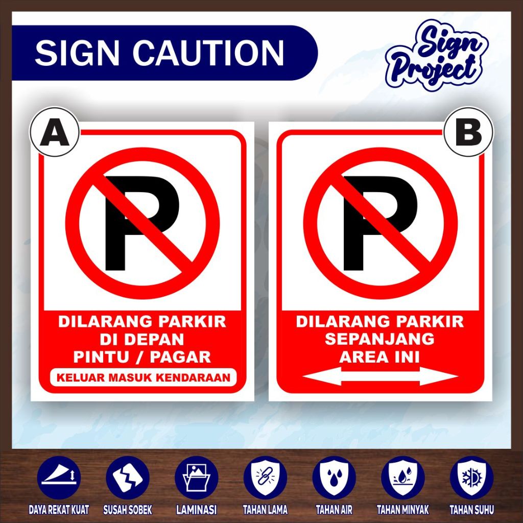 Sticker Dilarang Parkir / Stiker Dilarang Parkir / Rambu Dilarang Parkir / Stiker Dilarang Parkir De