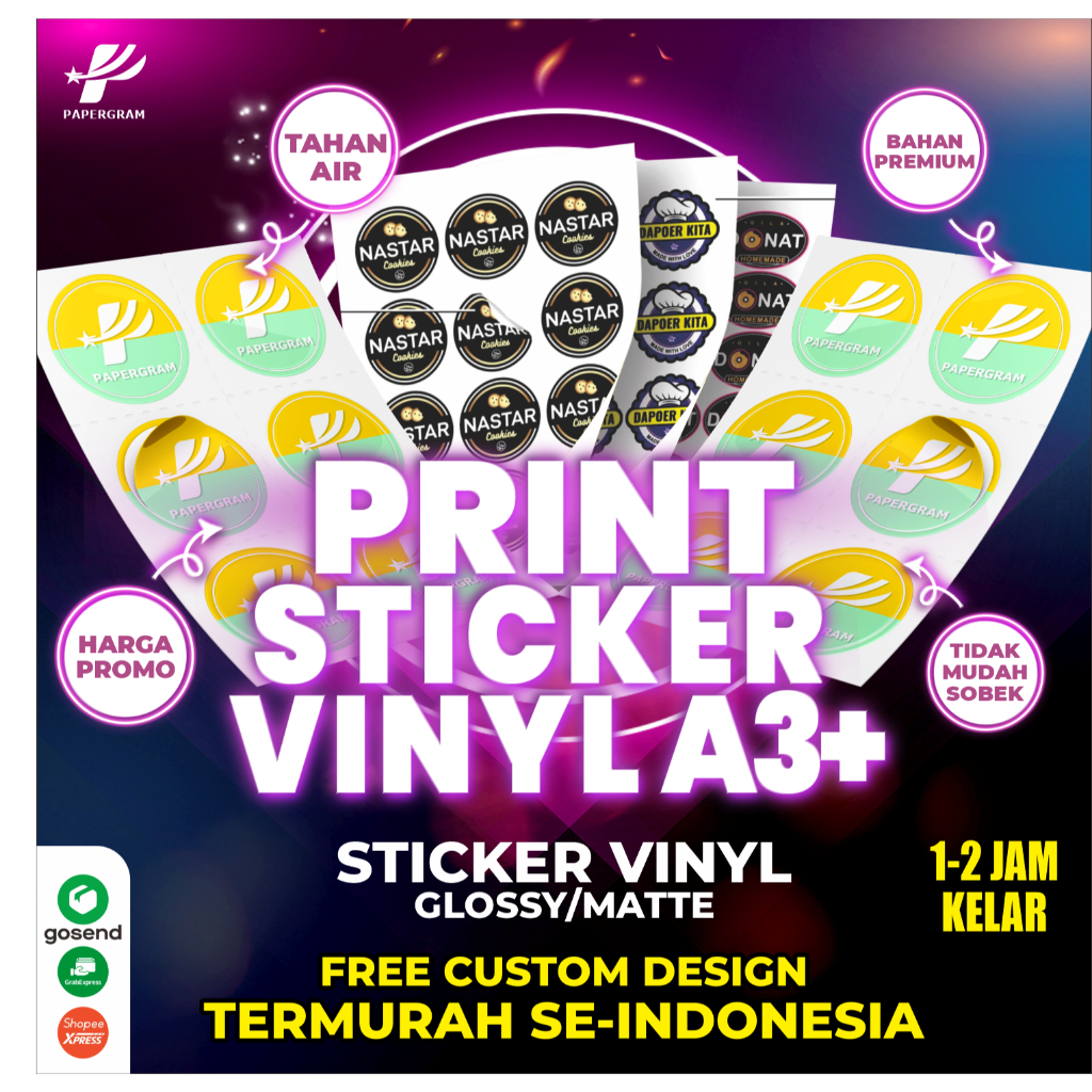 

STICKER VYNIL A3+ TERMURAH | STICKER LABEL KEMASAN | STICKER LABEL JUALAN | STICKER MAKANAN | STIKER VYNIL A3+ | STIKER LABEL | KISS CUT / DIE CUT / STIKER ANTI AIR / STIKER LABEL MAKANAN / STIKER COOKIES / STICKER JUALAN / STIKER USAHA / TEMPELAN JUALAN