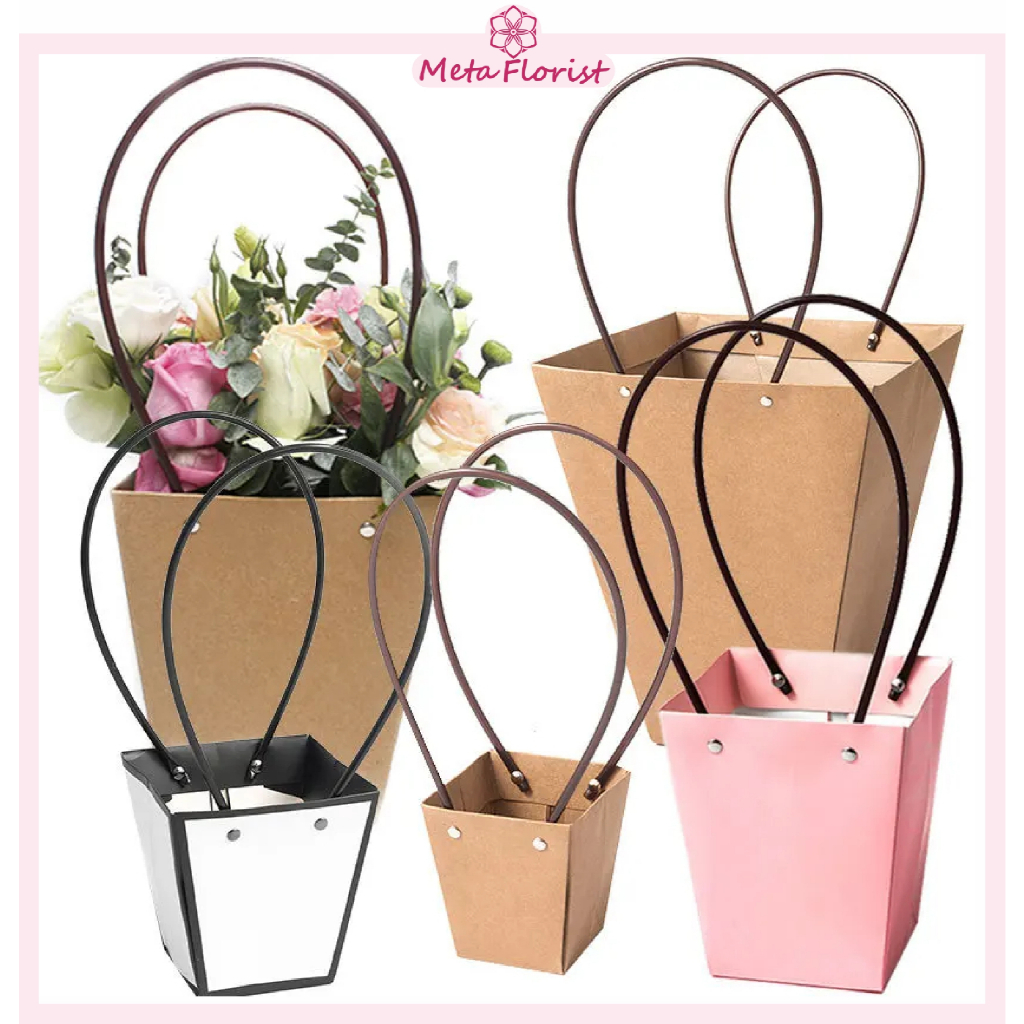 

Paper Bag Gift Box Tas Bouquet Flower Packing Handbag BloomBag U12