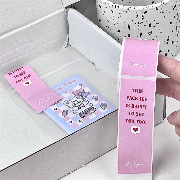 

[READY] Thank You Sticker / Stiker Roll Label Packaging Ucapan Aesthetic Label Dekorasi DIY Souvenir Packing