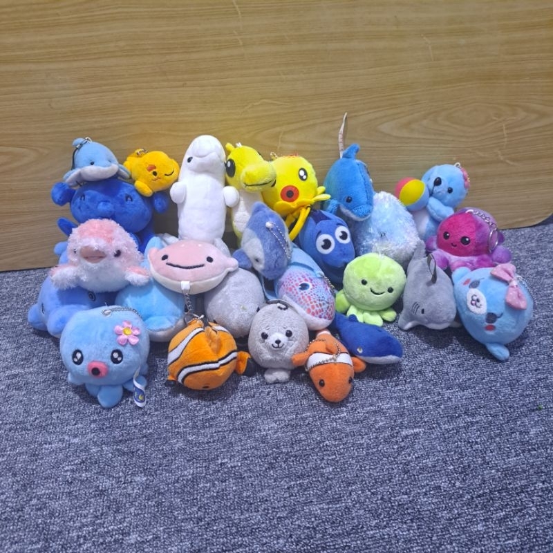 PART 1 - Boneka ganci hewan laut - binatang laut - boneka ikan - boneka kura-kura - boneka kuda laut