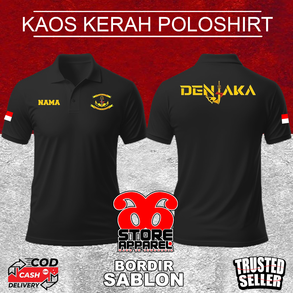 KAOS KERAH/WANGKI/POLO SHIRT DENJAKA MURAH LOGO BISA CUSTOM