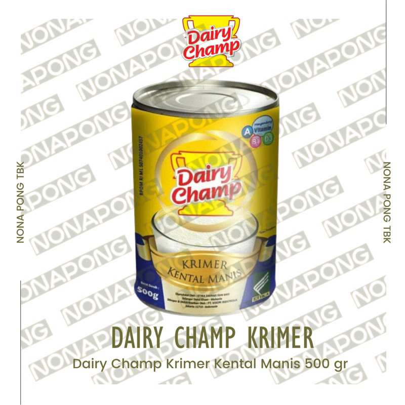 

Susu | Susu Kental Manis | Krimer Kental Manis | Susu Kental Manis Dairy Champ | Susu Kental Manis Dairy Champ 500 gram | Krimer Kental Manis Dairy Champ 500 gram