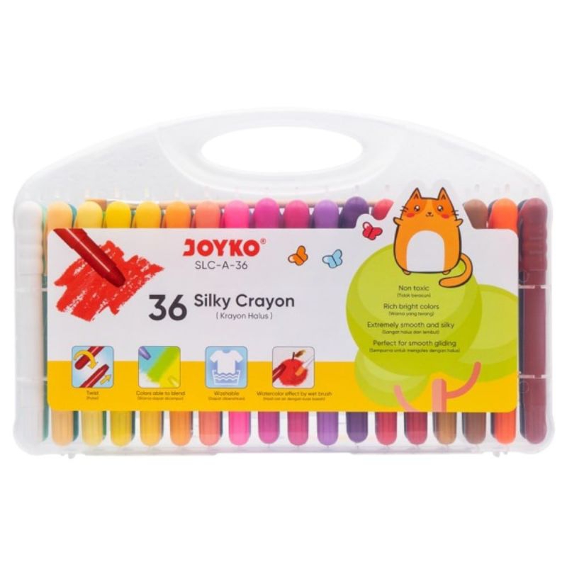 

Crayon Joyko Putar Silky 36 Warna SLC-A-36